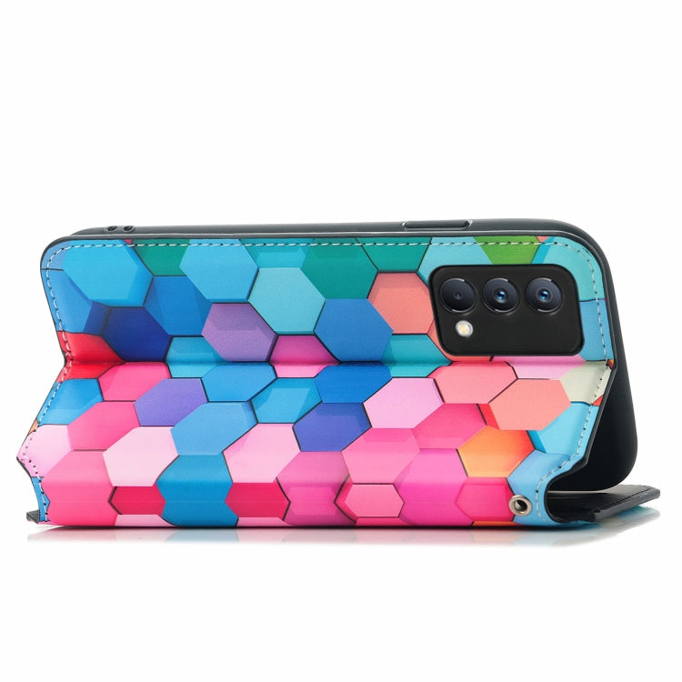 For OPPO Realme GT Master Colorful Magnetic Horizontal Flip PU Leather Case with Holder & Card Slot & Wallet(Colorful Cube) - Realme Cases by buy2fix | Online Shopping UK | buy2fix