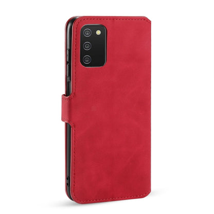 For Samsung Galaxy A03s 166mm DG.MING Retro Oil Side Horizontal Flip Leather Case with Holder & Card Slots & Wallet(Red) - Galaxy Phone Cases by DG.MING | Online Shopping UK | buy2fix