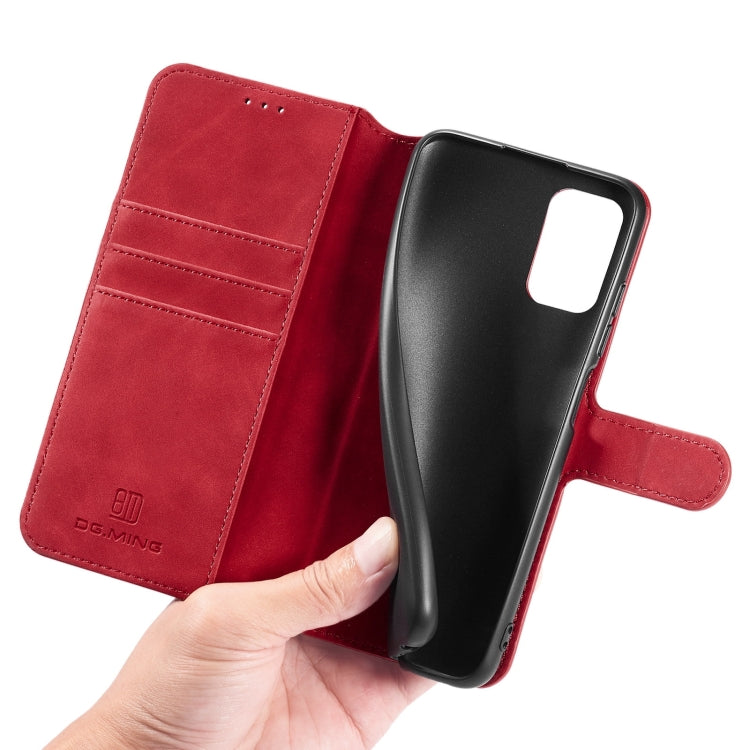 For Samsung Galaxy A03s 166mm DG.MING Retro Oil Side Horizontal Flip Leather Case with Holder & Card Slots & Wallet(Red) - Galaxy Phone Cases by DG.MING | Online Shopping UK | buy2fix