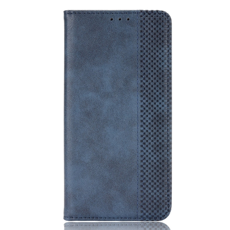 For Doogee S88 Plus / S88 Pro Magnetic Buckle Retro Crazy Horse Texture Horizontal Flip Leather Case with Holder & Card Slots & Photo Frame(Blue) - More Brand by buy2fix | Online Shopping UK | buy2fix