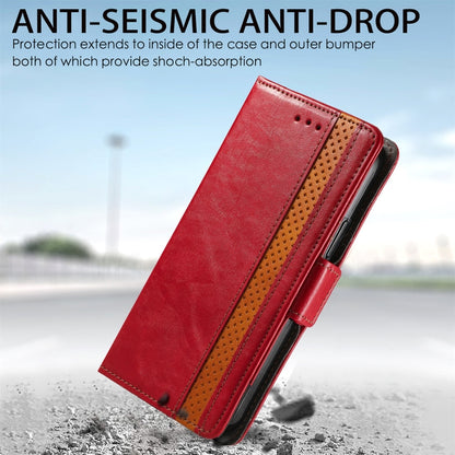 For Doogee N40 Pro CaseNeo Splicing Dual Magnetic Buckle Leather Case with Holder & Card Slots & Wallet(Red) - More Brand by buy2fix | Online Shopping UK | buy2fix