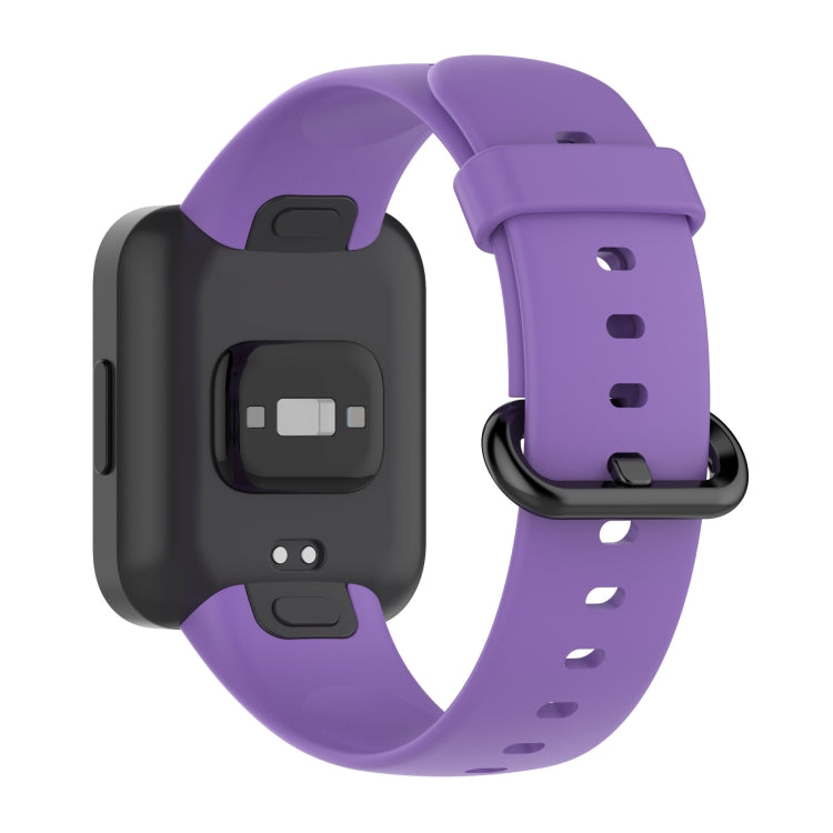 For Xiaomi Redmi Watch 2 Solid Color Silicone Strap Watch Band(Light Purple) - Watch Bands by buy2fix | Online Shopping UK | buy2fix