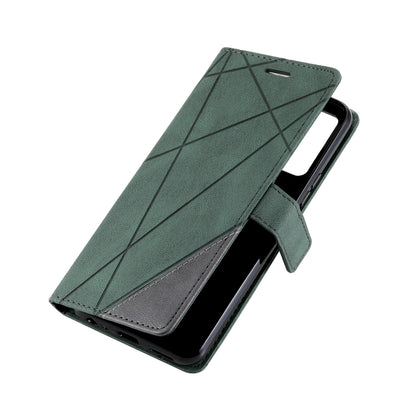 For vivo Y72 5G / Y52 5G / iQOO Z3 Skin Feel Splicing Horizontal Flip Leather Phone Case(Green) - vivo Cases by buy2fix | Online Shopping UK | buy2fix