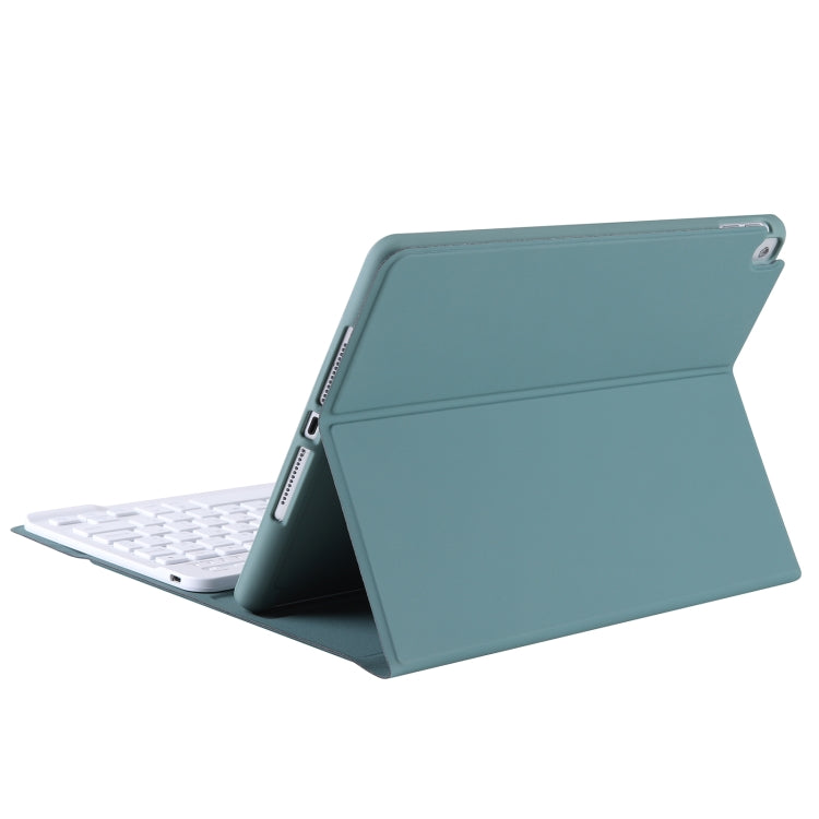 A11B-A Lambskin Texture Square Keycap Bluetooth Keyboard Leather Case with Touch Control For iPad Air 4 2020 10.9 / Pro 11 inch 2021 & 2020 & 2018(Dark Green) - Universal by buy2fix | Online Shopping UK | buy2fix