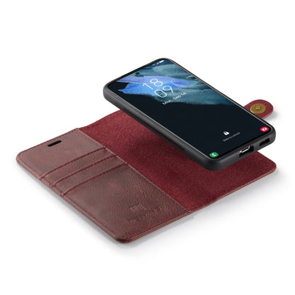 For Samsung Galaxy S22+ 5G DG.MING Crazy Horse Texture Detachable Magnetic Leather Phone Case(Red) - Galaxy S22+ 5G Cases by DG.MING | Online Shopping UK | buy2fix