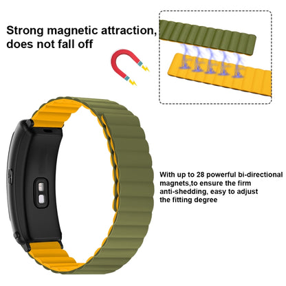 For Fitbit Charge 5 Silicone Magnetic Watch Band(Army Green) - Watch Bands by buy2fix | Online Shopping UK | buy2fix