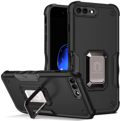 Ring Holder Non-slip Armor Phone Case For iPhone 8 Plus / 7 Plus(Black) - More iPhone Cases by buy2fix | Online Shopping UK | buy2fix