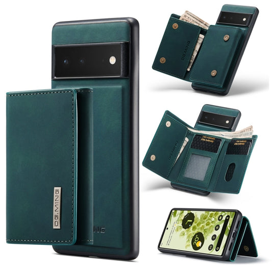 For Google Pixel 6 Pro DG.MING M1 Series 3-Fold Multi Card Wallet Back Cover Leather Phone Case(Green) - Google Cases by DG.MING | Online Shopping UK | buy2fix