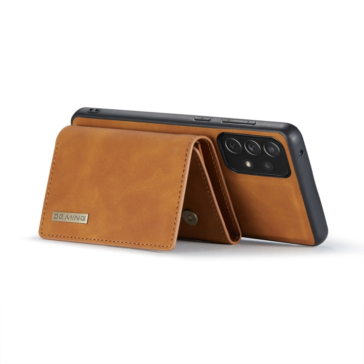 For Samsung Galaxy A73 5G DG.MING M1 Series 3-Fold Multi Card Wallet  Phone Case(Brown) - Galaxy Phone Cases by DG.MING | Online Shopping UK | buy2fix