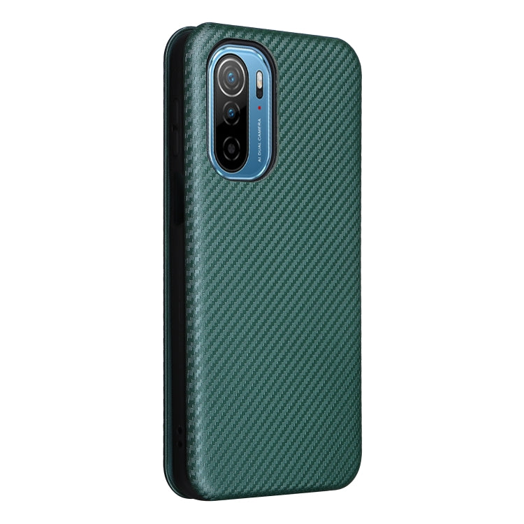 For Ulefone Note 13P Carbon Fiber Texture Horizontal Flip PU Phone Case(Green) - Ulefone Cases by buy2fix | Online Shopping UK | buy2fix
