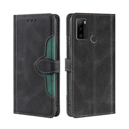 For Ulefone Note 10 Skin Feel Straw Hat Magnetic Buckle Leather Phone Case(Black) - Ulefone Cases by buy2fix | Online Shopping UK | buy2fix