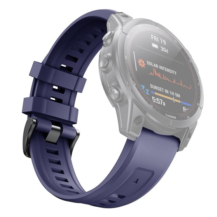 For Garmin Fenix 7 Quick Release Silicone Watch Band(Dark Blue) - Watch Bands by buy2fix | Online Shopping UK | buy2fix