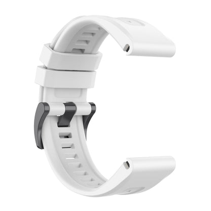 For Garmin Fenix 7S Quick Release Silicone Watch Band(White) - Watch Bands by buy2fix | Online Shopping UK | buy2fix