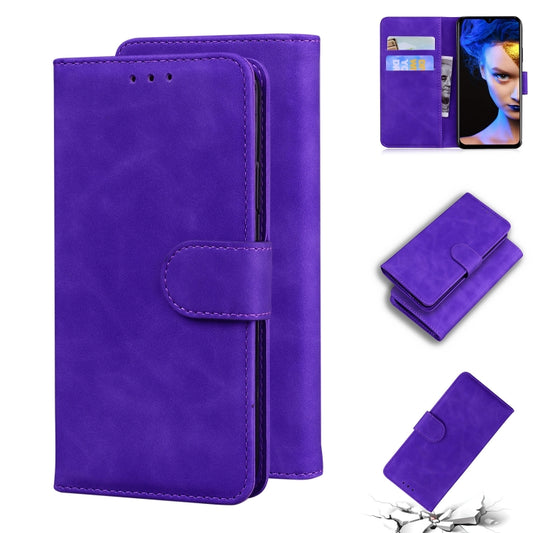 For Blackview A60 Skin Feel Pure Color Flip Leather Phone Case(Purple) - More Brand by buy2fix | Online Shopping UK | buy2fix