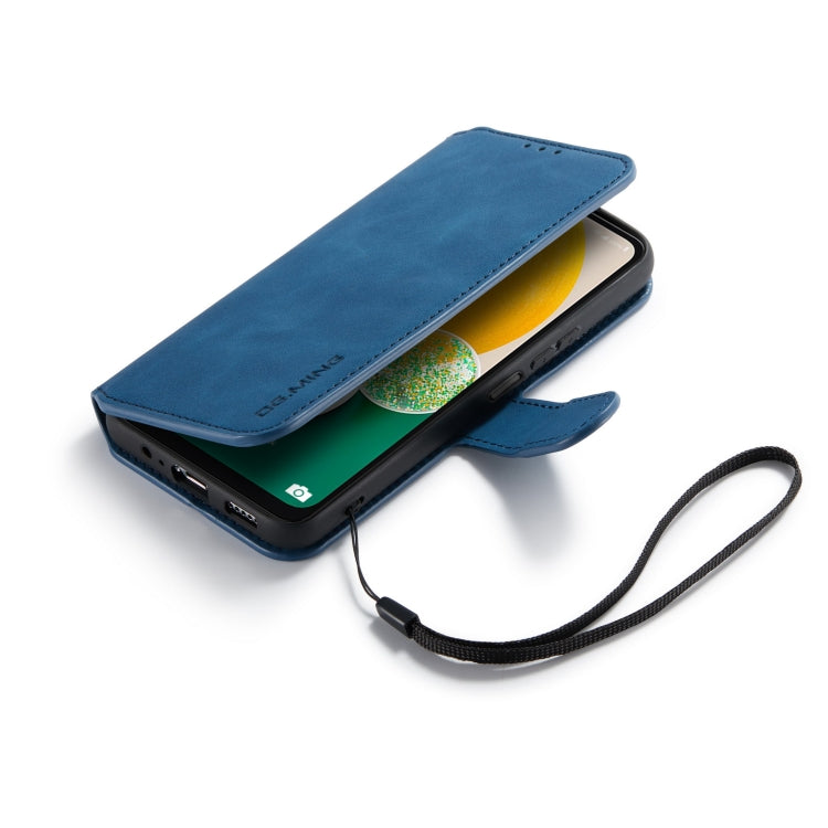 For Samsung Galaxy A13 5G DG.MING Retro Oil Edge Flip Leather Phone Case(Blue) - Galaxy Phone Cases by DG.MING | Online Shopping UK | buy2fix