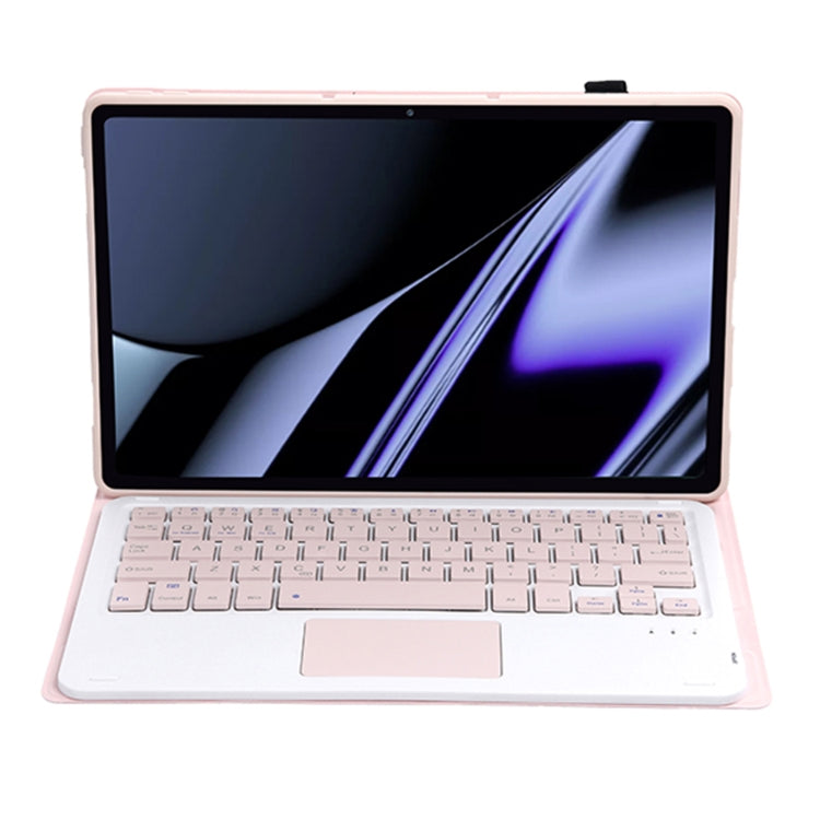 OP11-A Lambskin Texture Ultra-thin Bluetooth Keyboard Leather Case with Touchpad For OPPO Pad 11 inch(Pink) - Others Keyboard by buy2fix | Online Shopping UK | buy2fix