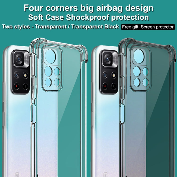 For Xiaomi Redmi Note 11 5G / Note 11T 5G Global / Poco M4 Pro 5G / Note 11S 5G Global imak TPU Phone Case with Screen Protector(Transparent) - Xiaomi Cases by imak | Online Shopping UK | buy2fix