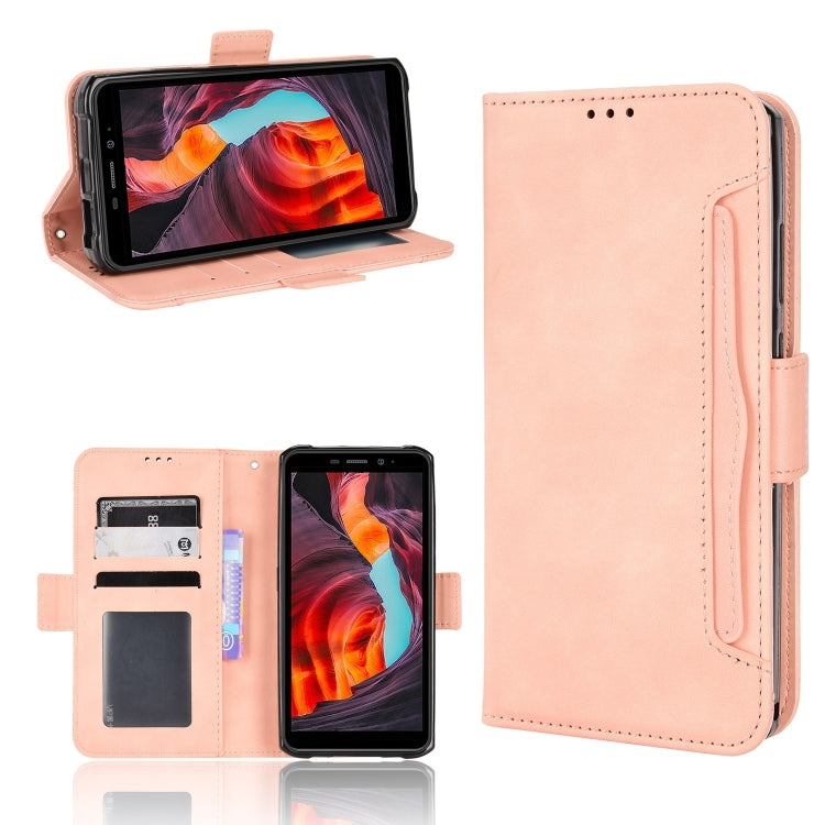 For Ulefone Armor X10 / X10 Pro Skin Feel Calf Texture Card Slots Leather Phone Case(Pink) - Ulefone Cases by buy2fix | Online Shopping UK | buy2fix