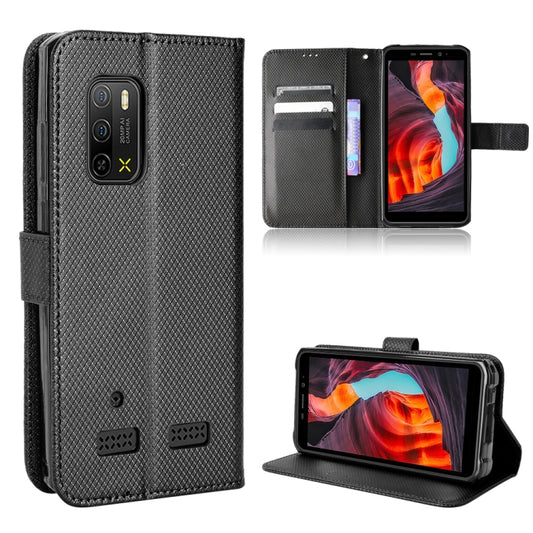 For Ulefone Armor X10 / X10 Pro Diamond Texture Leather Phone Case(Black) - Ulefone Cases by buy2fix | Online Shopping UK | buy2fix