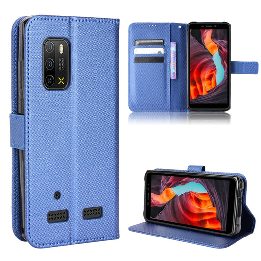 For Ulefone Armor X10 / X10 Pro Diamond Texture Leather Phone Case(Blue) - Ulefone Cases by buy2fix | Online Shopping UK | buy2fix