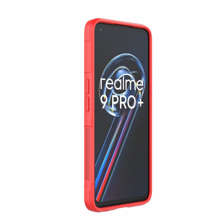 For OPPO Realme 9 Pro+ Magic Shield TPU + Flannel Phone Case(Dark Green) - Realme Cases by buy2fix | Online Shopping UK | buy2fix