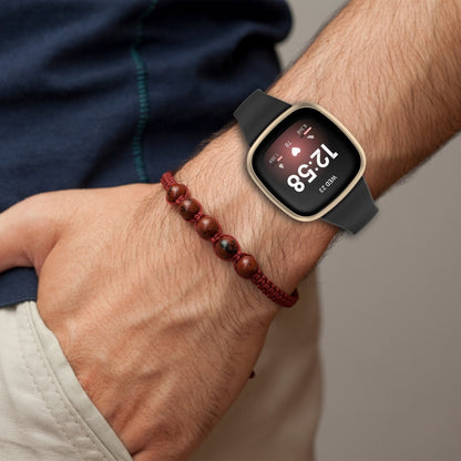 For Fitbit Versa 4 / Versa 3 / Sense Universal TPU Watch Band, Size:L(Dark Purple) - Watch Bands by buy2fix | Online Shopping UK | buy2fix