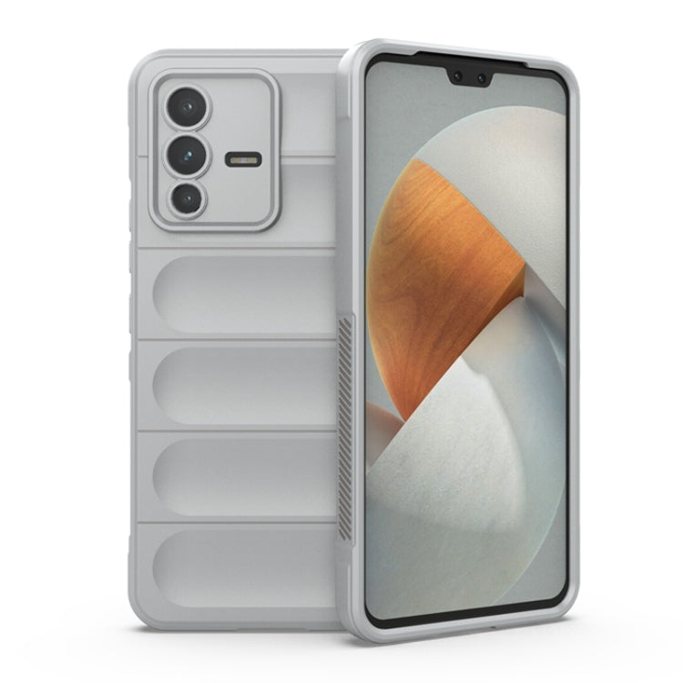 For vivo S12 Magic Shield TPU + Flannel Phone Case(Grey) - vivo Cases by buy2fix | Online Shopping UK | buy2fix