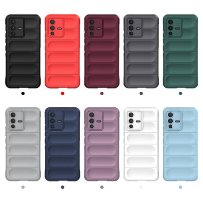 For vivo S12 Magic Shield TPU + Flannel Phone Case(Dark Green) - vivo Cases by buy2fix | Online Shopping UK | buy2fix