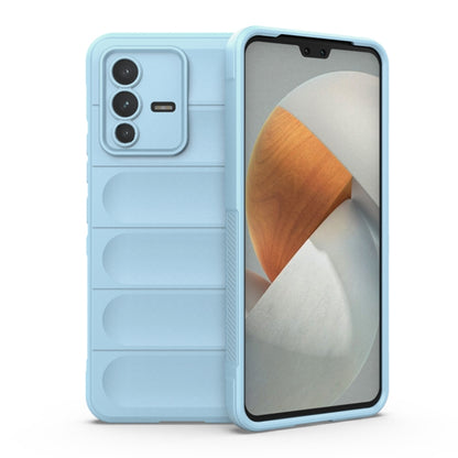 For vivo S12 Magic Shield TPU + Flannel Phone Case(Light Blue) - vivo Cases by buy2fix | Online Shopping UK | buy2fix