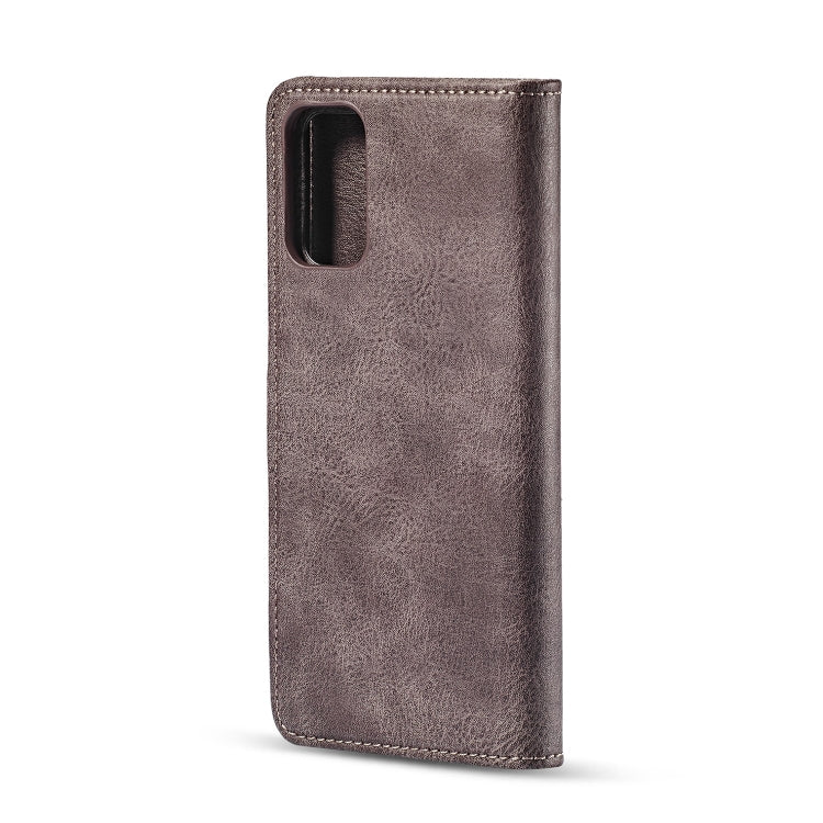 For Galaxy S20+ DG.MING Crazy Horse Texture Flip Detachable Magnetic Leather Case with Holder & Card Slots & Wallet(Grey) - Galaxy Phone Cases by DG.MING | Online Shopping UK | buy2fix