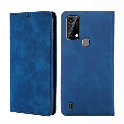 For Blackview A50 Skin Feel Magnetic Horizontal Flip Leather Phone Case(Blue) - More Brand by buy2fix | Online Shopping UK | buy2fix