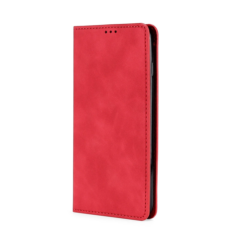 For Blackview A70 Skin Feel Magnetic Horizontal Flip Leather Phone Case(Red) - More Brand by buy2fix | Online Shopping UK | buy2fix