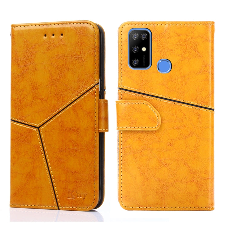 For Doogee X96 Pro Geometric Stitching Horizontal Flip Leather Phone Case(Yellow) - Doogee Cases by buy2fix | Online Shopping UK | buy2fix