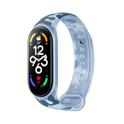 For Xiaomi Mi Band 7 Original Xiaomi Camouflage Silicone Watch Band(Blue) - Watch Bands by Xiaomi | Online Shopping UK | buy2fix
