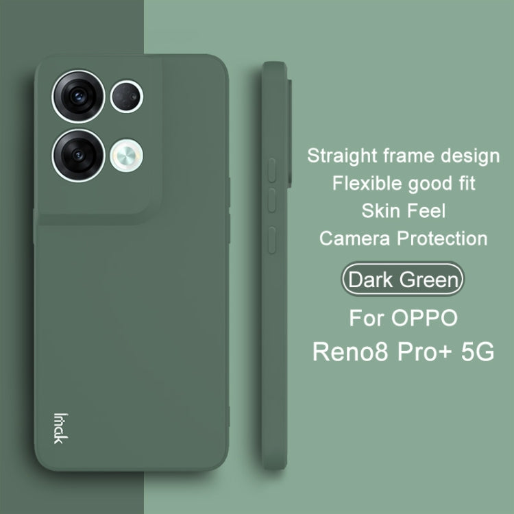 For OPPO Reno8 Pro+ 5G / Reno8 Pro 5G Global IMAK UC-4 Series Straight Edge TPU Soft Protective Case(Dark Green) - OPPO Cases by imak | Online Shopping UK | buy2fix