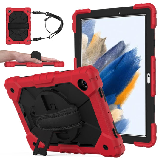 For Samsung Galaxy Tab A8 10.5 2021 X200 Contrast Color Robot Silicone + PC Tablet Case(Red+Black) - Other Galaxy Tab PC by buy2fix | Online Shopping UK | buy2fix