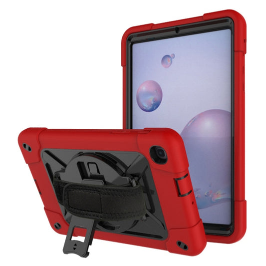 For Samsung Galaxy Tab A 8.4 T307 Contrast Color Robot Silicone + PC Tablet Case(Red Black) - Tab A 8.4 (2020) by buy2fix | Online Shopping UK | buy2fix