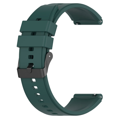 For Samsung Galaxy Watch 5 40mm 20mm Black Buckle Step Silicone Watch Band(Green) - Watch Bands by buy2fix | Online Shopping UK | buy2fix