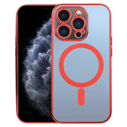 For iPhone 11 Pro MagSafe Electroplating Straight TPU Phone Case(Red) - iPhone 11 Pro Cases by buy2fix | Online Shopping UK | buy2fix