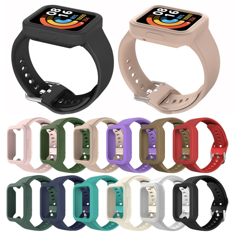 For Xiaomi Redmi Watch 2 / Watch 2 Lite Solid Color Silicone Integrated Watch Band(Light Purple) - Watch Bands by buy2fix | Online Shopping UK | buy2fix