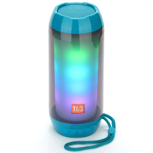 T&G TG643 Portable LED Light Waterproof Subwoofer Wireless Bluetooth Speaker(Light Blue) - Waterproof Speaker by T&G | Online Shopping UK | buy2fix