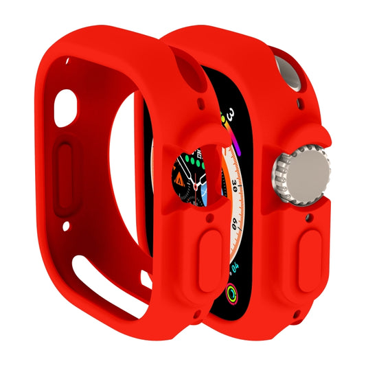 For Apple Watch Ultra 49mm Candy TPU Protective Case(Red) - Watch Cases by buy2fix | Online Shopping UK | buy2fix