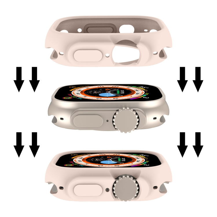 For Apple Watch Ultra 49mm Candy TPU Protective Case(Light Pink) - Watch Cases by buy2fix | Online Shopping UK | buy2fix