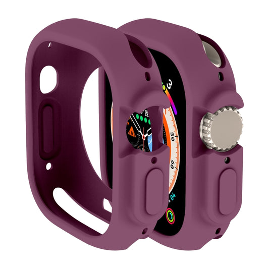 For Apple Watch Ultra 49mm Candy TPU Protective Case(Plum) - Watch Cases by buy2fix | Online Shopping UK | buy2fix