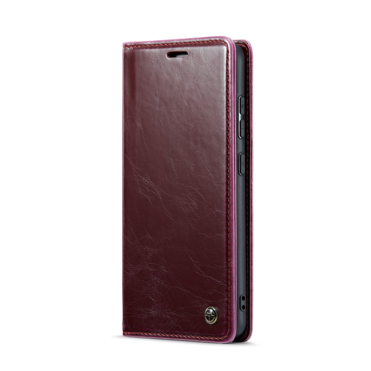 For Samsung Galaxy A52 CaseMe 003 Crazy Horse Texture Leather Phone Case(Wine Red) - Galaxy Phone Cases by CaseMe | Online Shopping UK | buy2fix