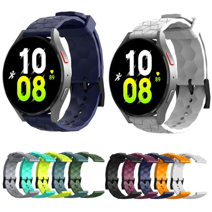 22mm Football Texture Silicone Watch Band(White) - 22mm Bands by buy2fix | Online Shopping UK | buy2fix