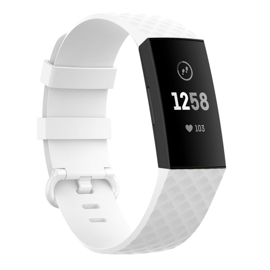 Color Buckle TPU Wrist Strap Watch Band for Fitbit Charge 4 / Charge 3 / Charge 3 SE, Size: S(White) - Watch Bands by buy2fix | Online Shopping UK | buy2fix