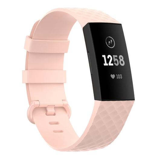 Color Buckle TPU Wrist Strap Watch Band for Fitbit Charge 4 / Charge 3 / Charge 3 SE, Size: S(Light Pink) - Watch Bands by buy2fix | Online Shopping UK | buy2fix