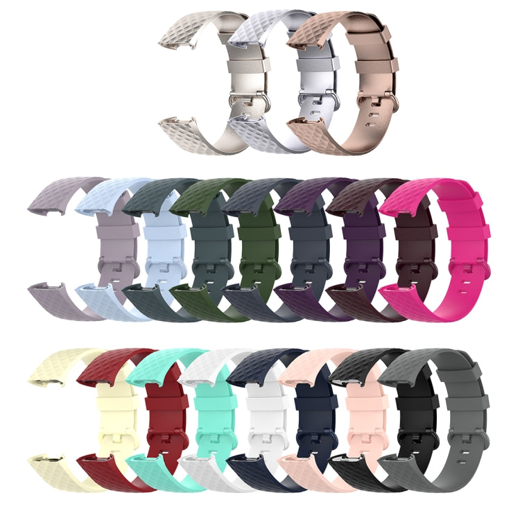 Color Buckle TPU Wrist Strap Watch Band for Fitbit Charge 4 / Charge 3 / Charge 3 SE, Size: L(Green) - Watch Bands by buy2fix | Online Shopping UK | buy2fix