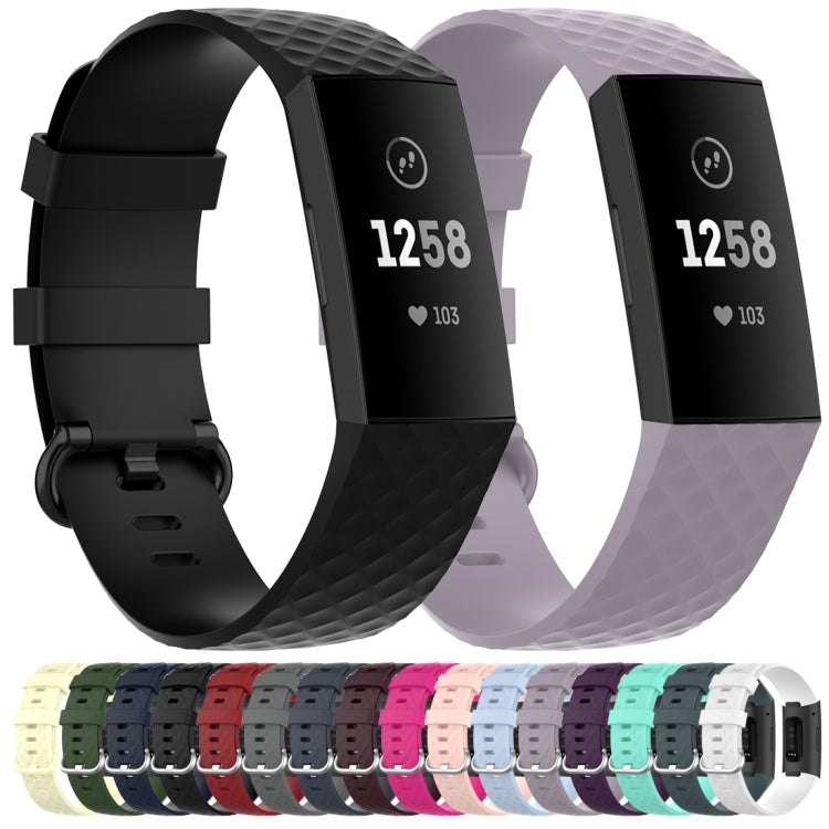18mm Silver Color Buckle TPU Wrist Strap Watch Band for Fitbit Charge 4 / Charge 3 / Charge 3 SE, Size: S(Light Pink) - Watch Bands by buy2fix | Online Shopping UK | buy2fix